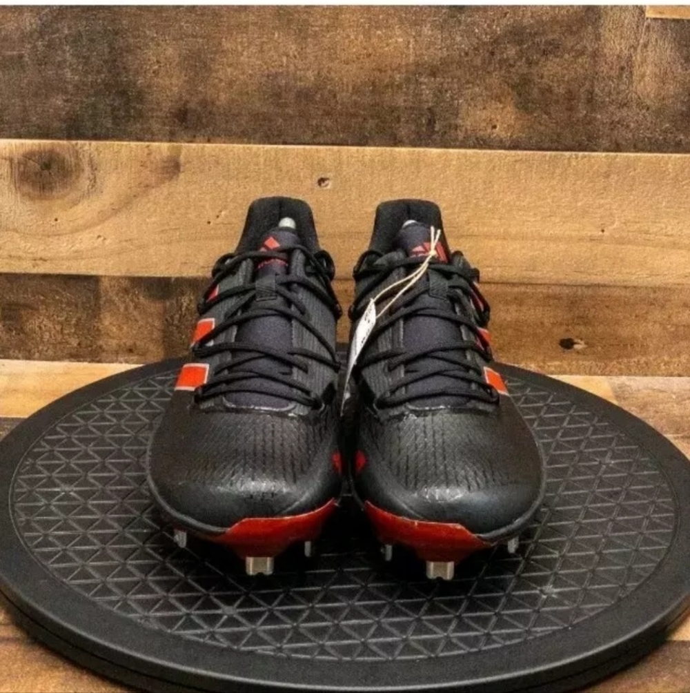 Adidas Adizero Afterburner 8 Metal Baseball Cleats Black Red H00976 Mens Size 13